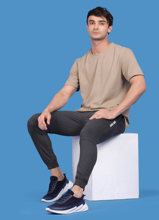 Charcoal 100% Cotton Track Pant