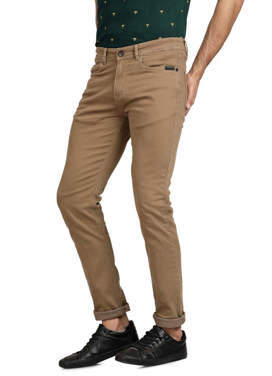 Derby Khaki Clean Look Slim Fit Knitted Jeans