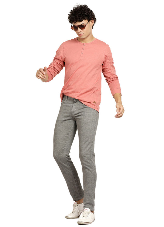 Derby Grey  Slim Fit Knitted Jeans