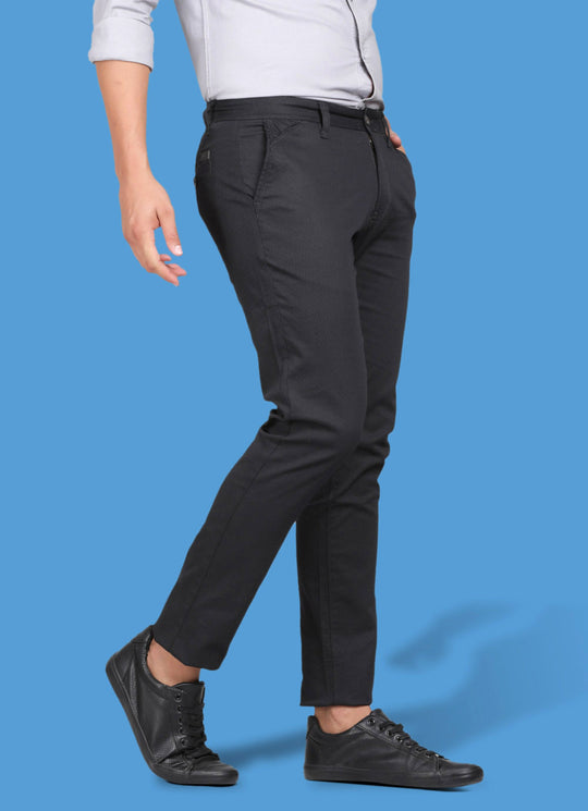 Black Slim fit Casual trouser