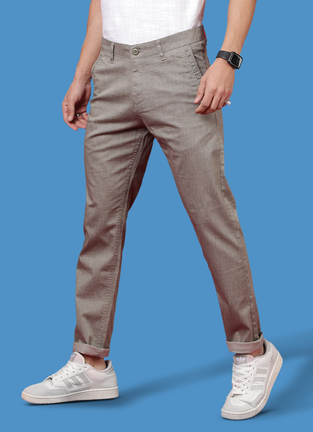 Slim fit Casual Grey trouser